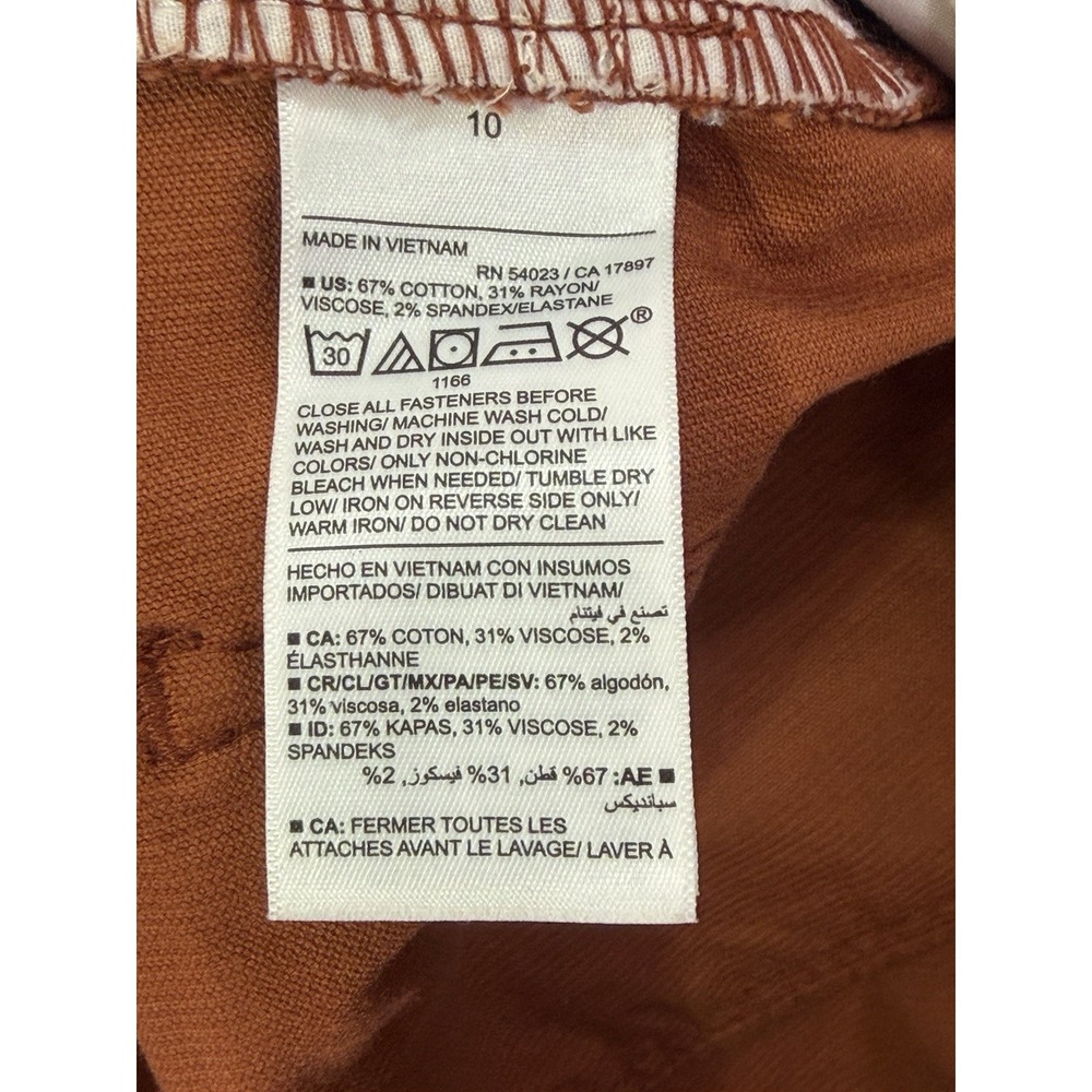 New Old Navy Pants Womens 10 Orange Corduroy High Rise Rockstar Super Skinny - Picture 8 of 9
